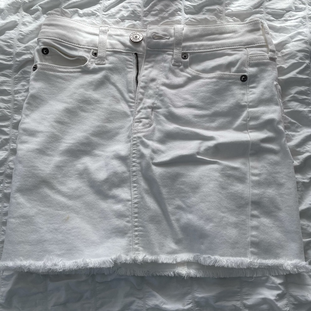white jean skirt - american eagle